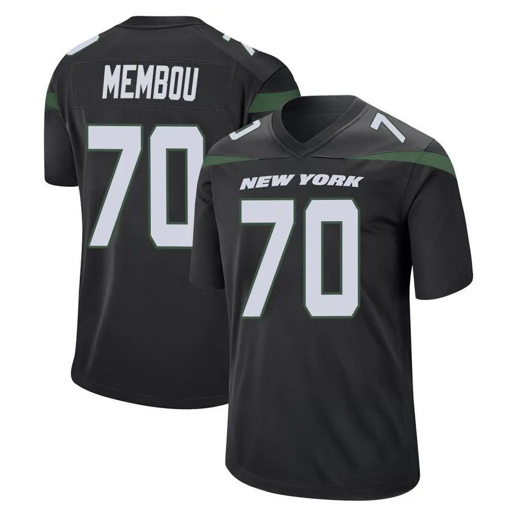 Davalo NY.Jets #70 Armand Membou Player Stealth Black Home Game Stitched Jerseys