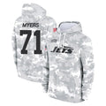 Davalo NY.Jets #71 Josh Myers Player Arctic Camo Salute to Service Pullover Hoodies Limited Game Stitched Jerseys