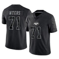 Davalo NY.Jets #71 Josh Myers Player Stealth Black Limited Reflective Home Game Stitched Jerseys