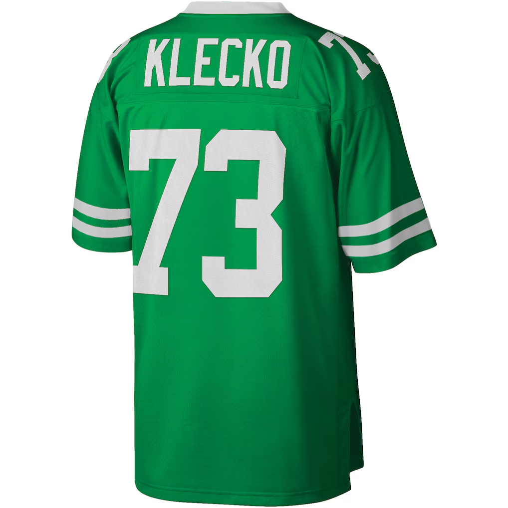 Davalo NY.Jets #73 Joe Klecko Mitchell & Ness Kelly Green Legacy Replica Stitched Puhic Jersey