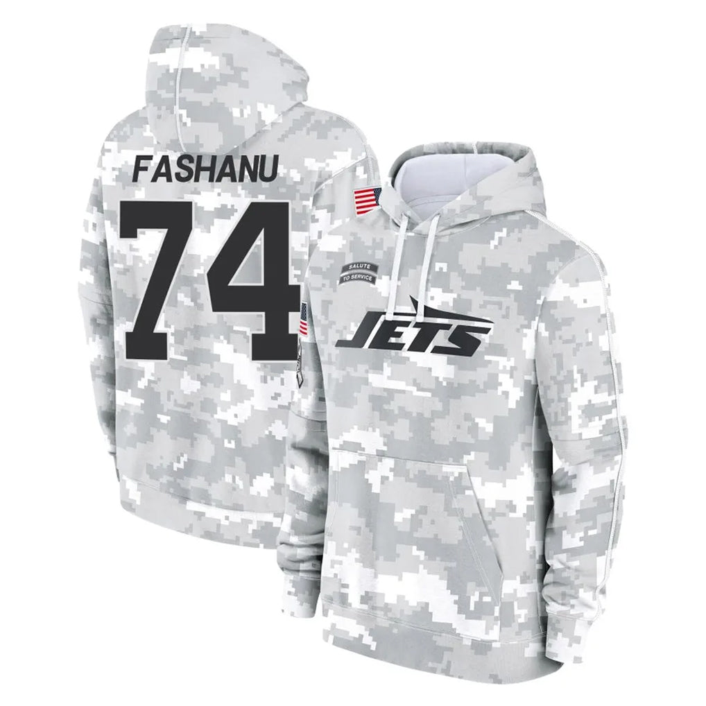 Davalo NY.Jets #74 Olu Fashanu Player Arctic Camo Salute to Service Pullover Hoodies Limited Game Stitched Jerseys