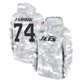 Davalo NY.Jets #74 Olu Fashanu Player Arctic Camo Salute to Service Pullover Hoodies Limited Game Stitched Jerseys