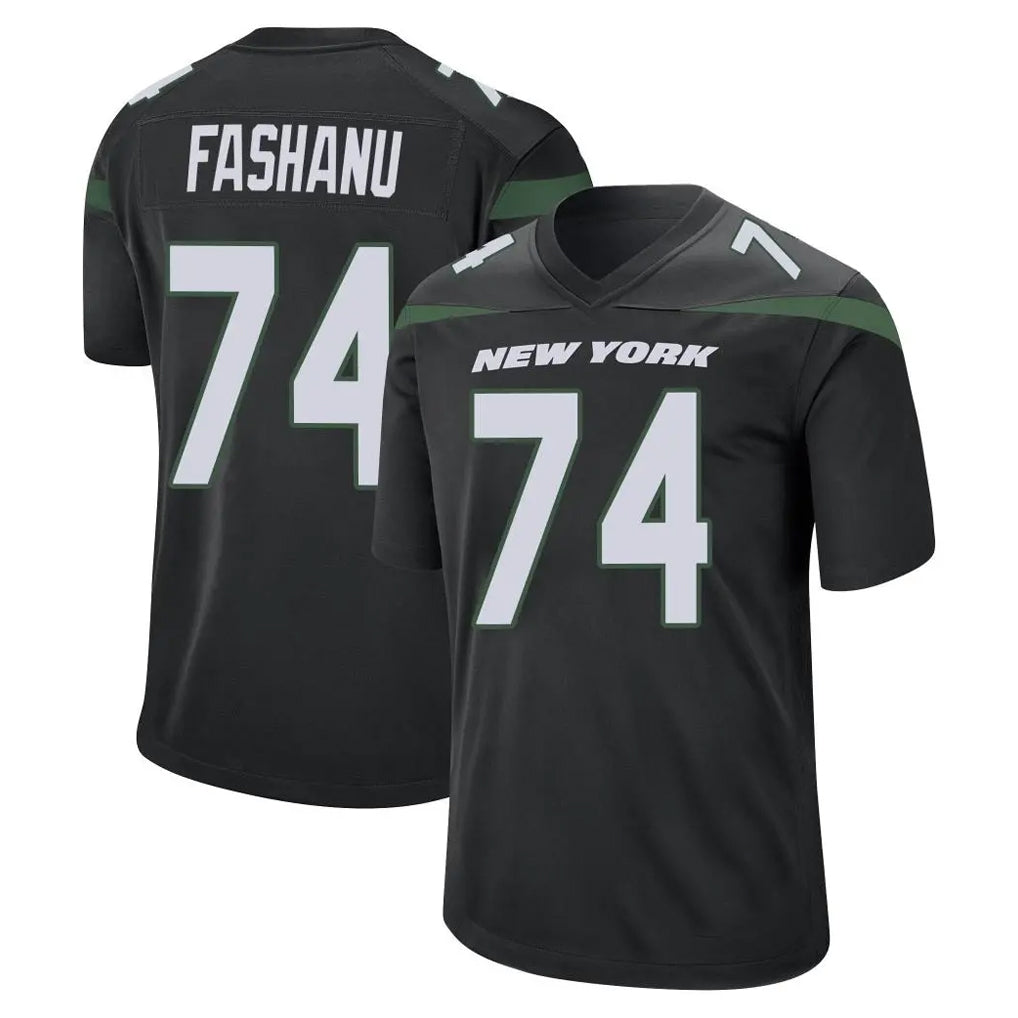 Davalo NY.Jets #74 Olu Fashanu Player Stealth Black Home Game Stitched Jerseys