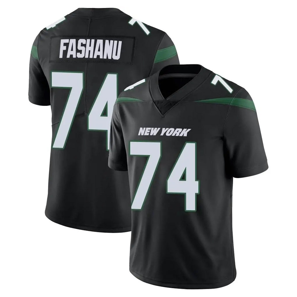 Davalo NY.Jets #74 Olu Fashanu Player Stealth Black Limited Vapor Home Game Stitched Jerseys