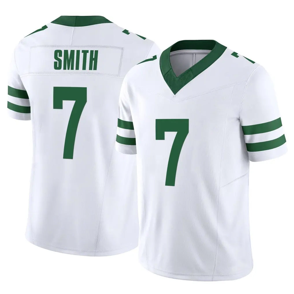 Davalo NY.Jets #7 Geno Smith Player White Legacy Limited Vapor F.U.S.E. Home Game Stitched Jerseys