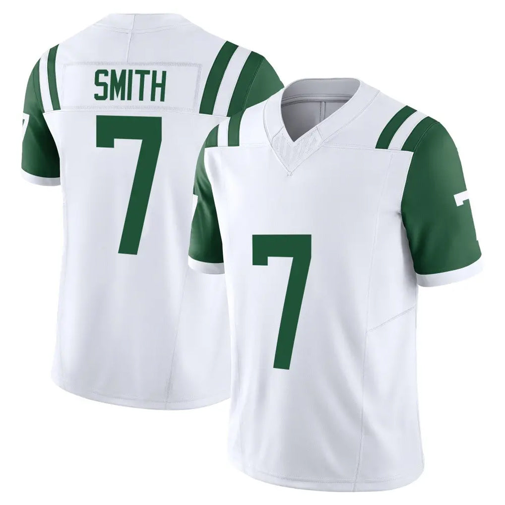 Davalo NY.Jets #7 Geno Smith Player White Limited Classic Vapor F.U.S.E. Home Game Stitched Jerseys
