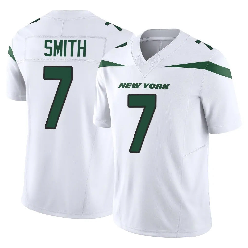 Davalo NY.Jets #7 Geno Smith Player White Limited Vapor F.U.S.E. Home Game Stitched Jerseys