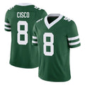 Davalo NY.Jets #8 Andre Cisco Player Green Legacy Limited Vapor F.U.S.E. Home Game Stitched Jerseys