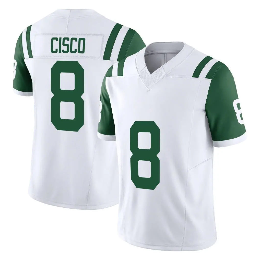 Davalo NY.Jets #8 Andre Cisco Player White Limited Classic Vapor F.U.S.E. Home Game Stitched Jerseys