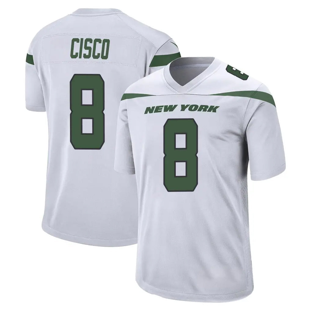 Davalo NY.Jets #8 Andre Cisco Player White Spotlight Home Game Stitched Jerseys