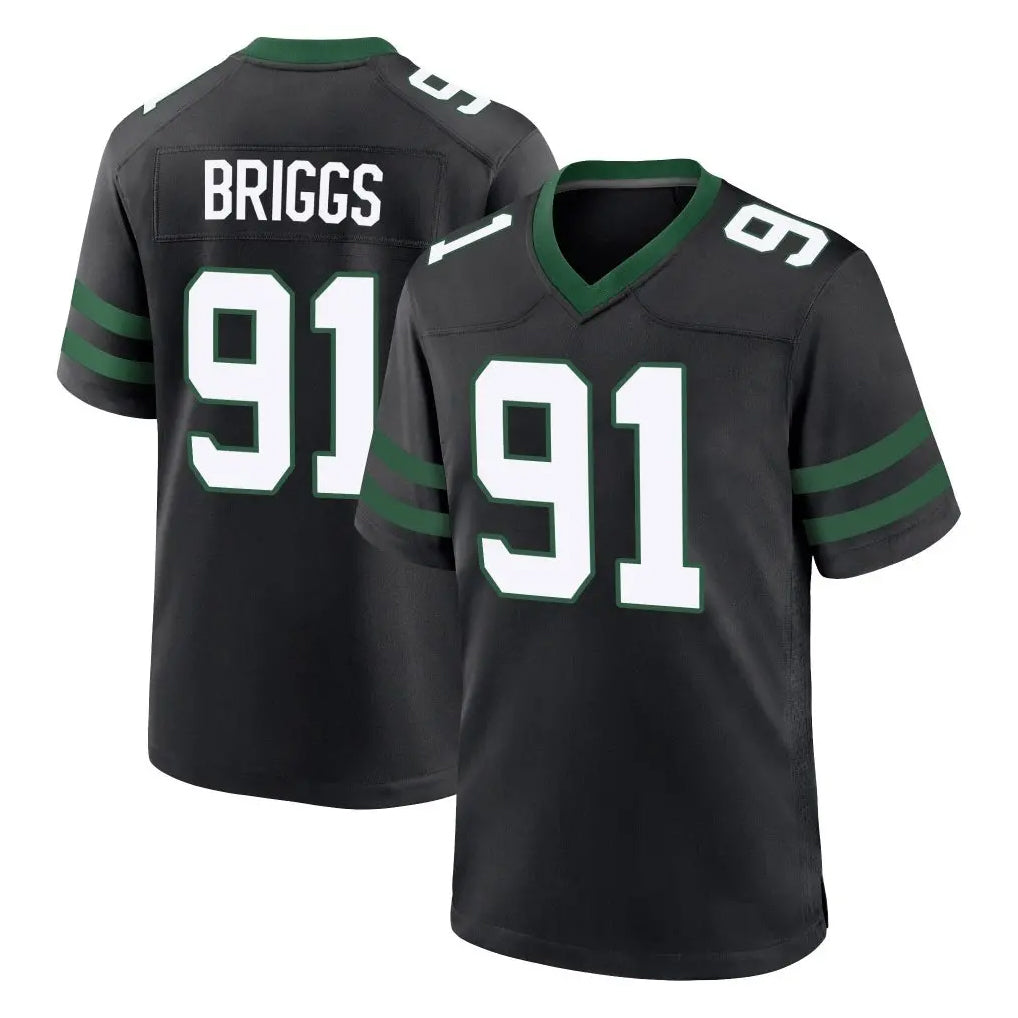 Davalo NY.Jets #91 Jowon Briggs Player Black Legacy Home Game Stitched Jerseys