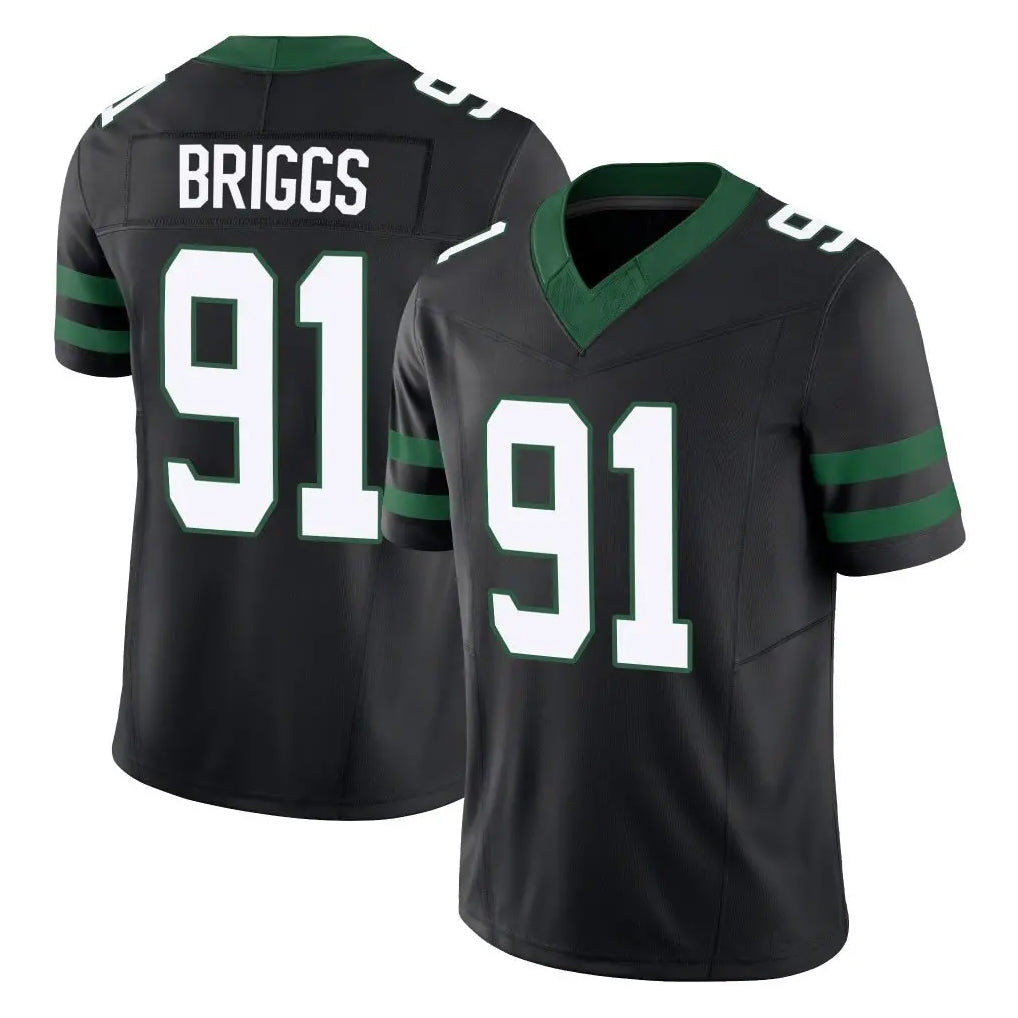 Davalo NY.Jets #91 Jowon Briggs Player Black Limited Legacy Vapor F.U.S.E. Home Game Stitched Jerseys