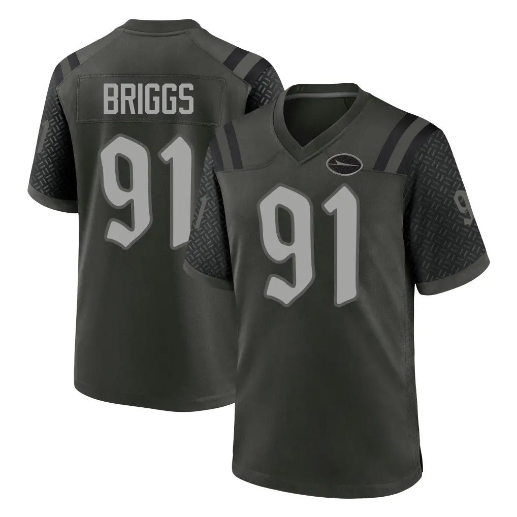 Davalo NY.Jets #91 Jowon Briggs Player Green 2025 Rivalries Collection Home Game Stitched Jerseys
