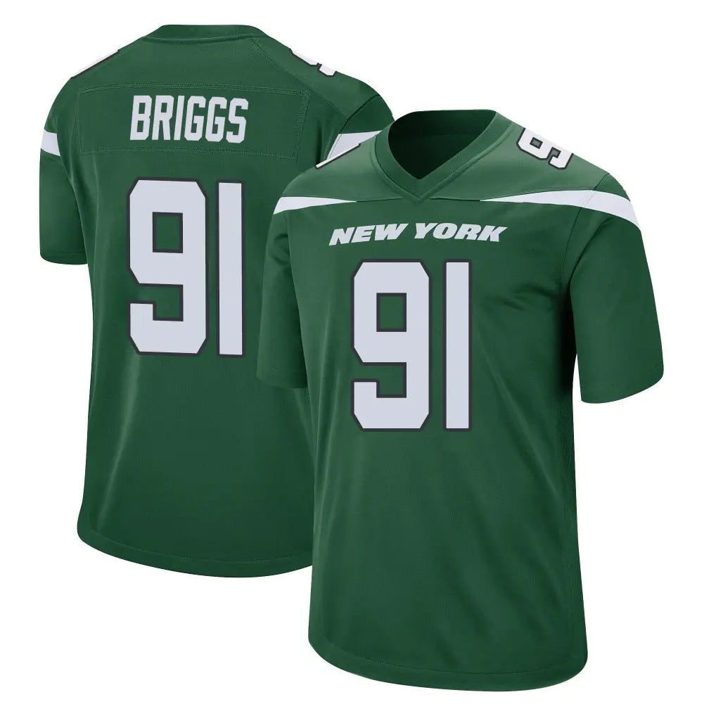 Davalo NY.Jets #91 Jowon Briggs Player Green Home Game Stitched Jerseys