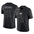 Davalo NY.Jets #91 Jowon Briggs Player Stealth Black Limited Reflective Home Game Stitched Jerseys
