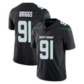 Davalo NY.Jets #91 Jowon Briggs Player Stealth Black Limited Vapor Home Game Stitched Jerseys
