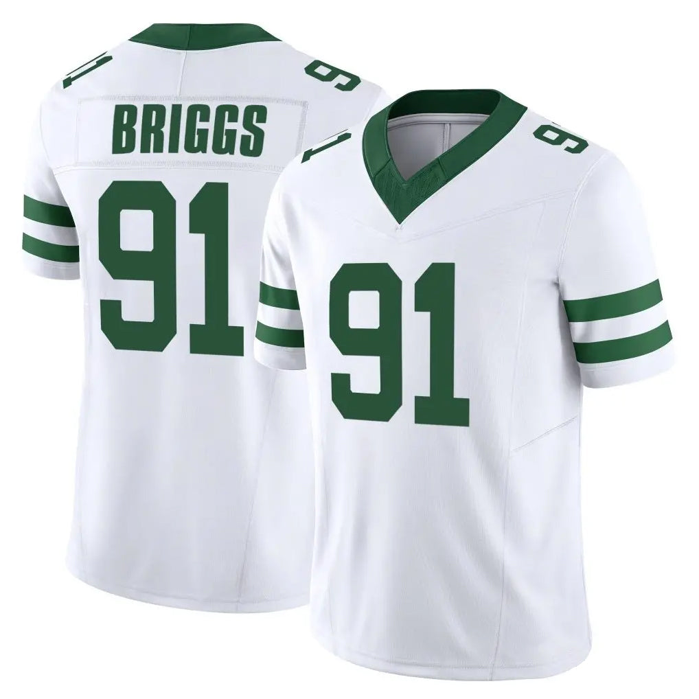 Davalo NY.Jets #91 Jowon Briggs Player White Legacy Limited Vapor F.U.S.E. Home Game Stitched Jerseys