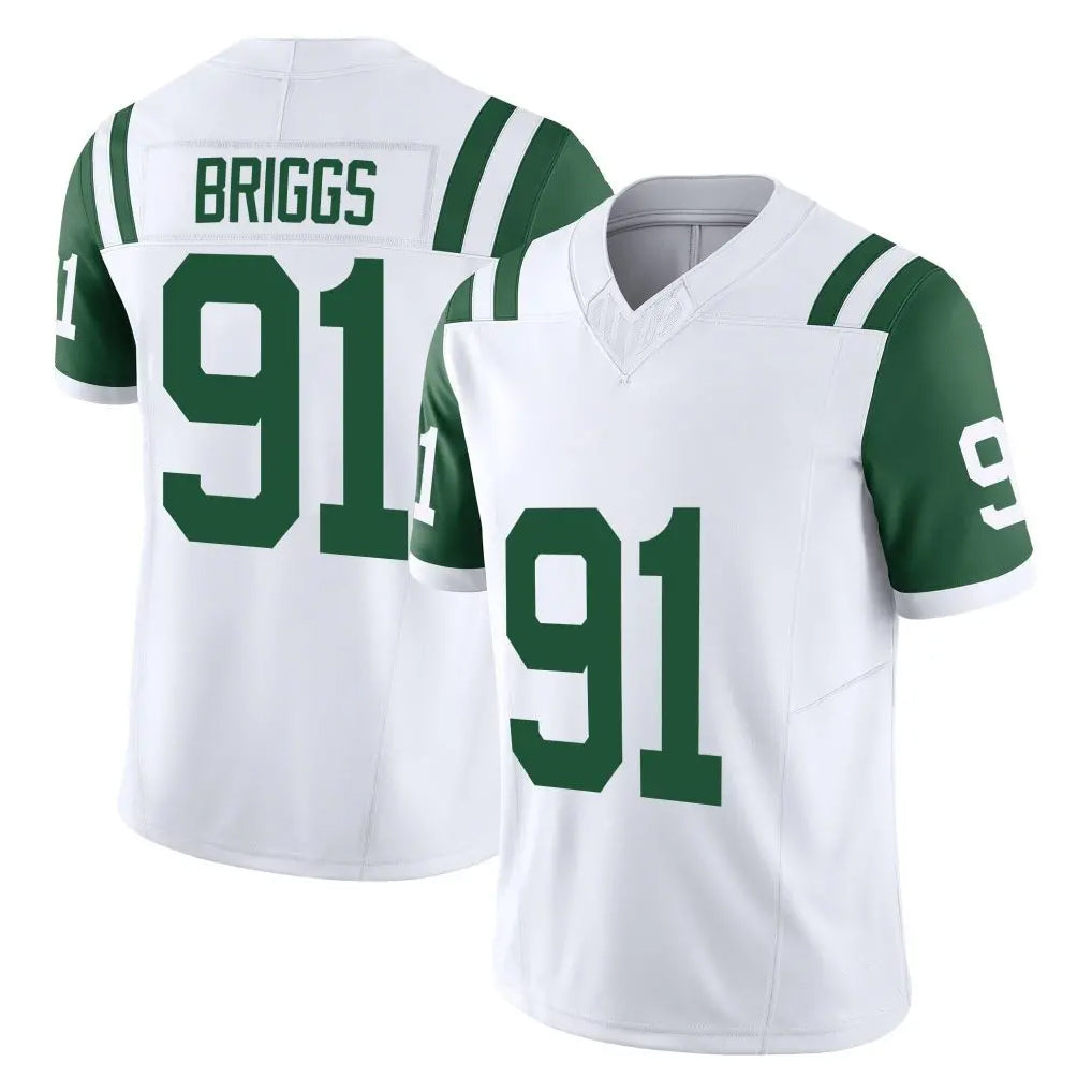 Davalo NY.Jets #91 Jowon Briggs Player White Limited Classic Vapor F.U.S.E. Home Game Stitched Jerseys