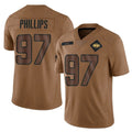 Davalo NY.Jets #97 Harrison Phillips Player Brown Salute To Service Limited Stitched Jerseys