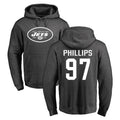 Davalo NY.Jets #97 Harrison Phillips Player Gray Pullover Hoodies Limited Game Stitched Jerseys