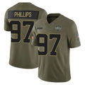 Davalo NY.Jets #97 Harrison Phillips Player Olive 2025 Salute To Service Limited Stitched Jerseys