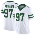 Davalo NY.Jets #97 Harrison Phillips Player White Legacy Limited Vapor F.U.S.E. Home Game Stitched Jerseys