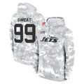 Davalo NY.Jets #99 T'Vondre Sweat Player Arctic Camo Salute to Service Pullover Hoodies Limited Game Stitched Jerseys