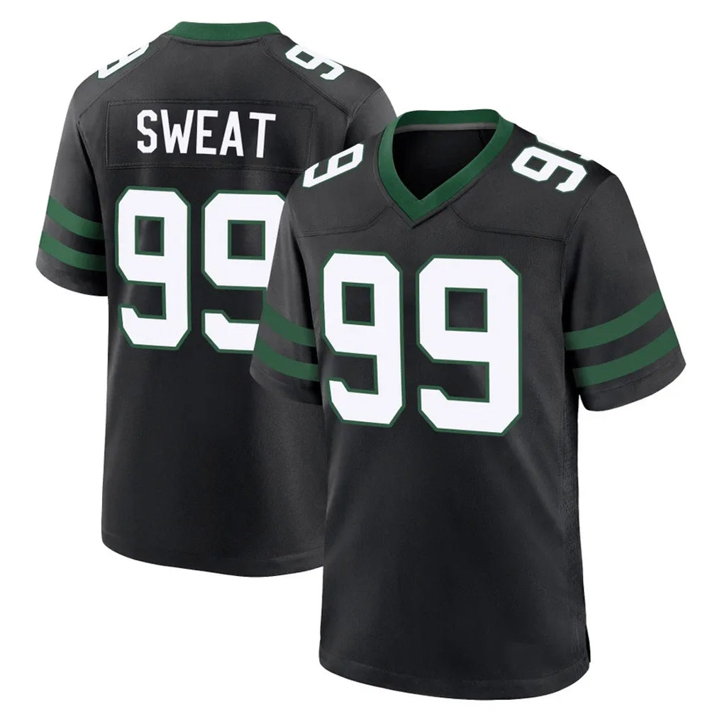 Davalo NY.Jets #99 T'Vondre Sweat Player Black Legacy Home Game Stitched Jerseys