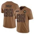 Davalo NY.Jets #99 T'Vondre Sweat Player Brown Salute To Service Limited Stitched Jerseys