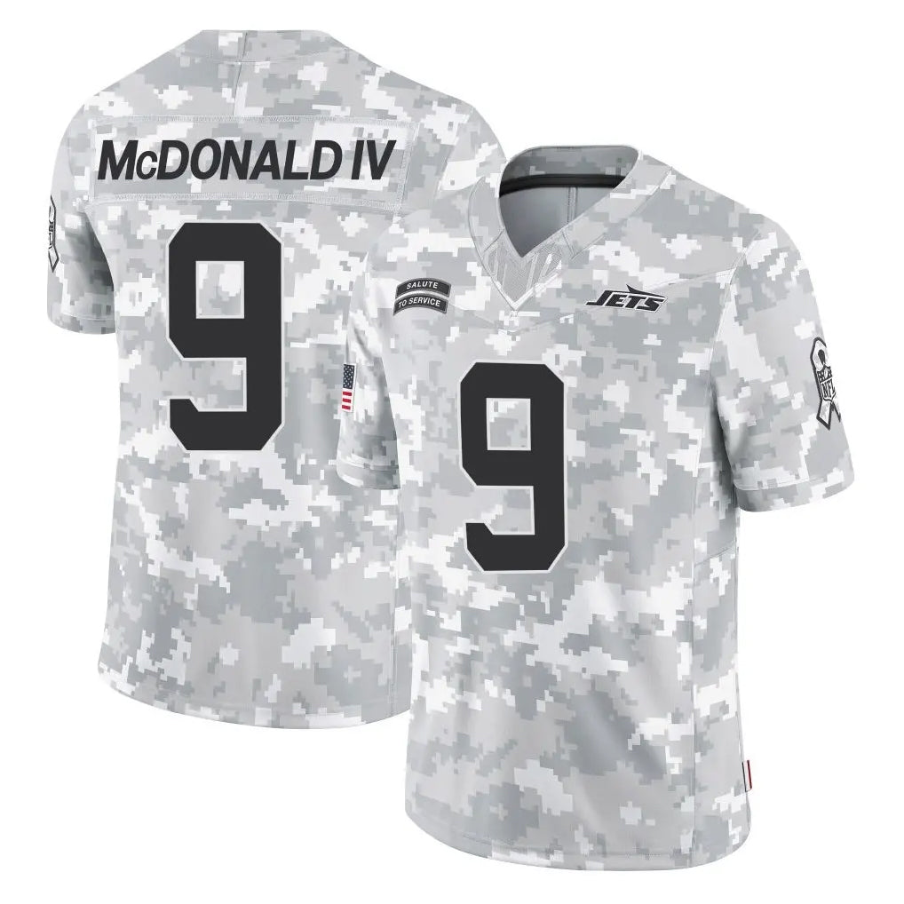 Davalo NY.Jets #9 Will McDonald IV Player Arctic Camo Salute to Service Limited Game Stitched Jerseys