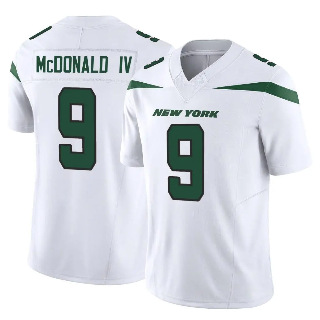 Davalo NY.Jets #9 Will McDonald IV Player White Limited Vapor F.U.S.E. Home Game Stitched Jerseys