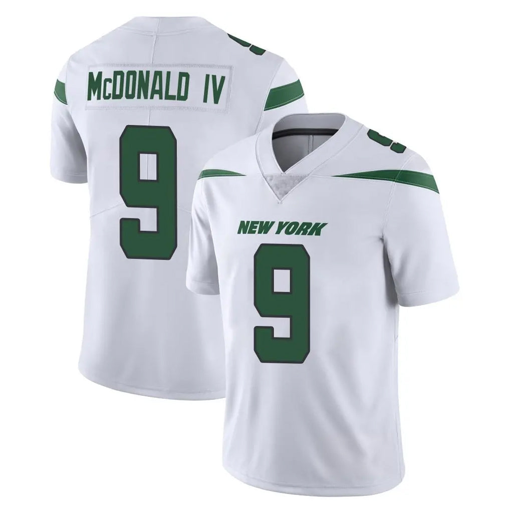 Davalo NY.Jets #9 Will McDonald IV Player White Spotlight Limited Vapor Home Game Stitched Jerseys