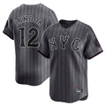 Davalo NY.Mets #12 Francisco Lindor Player Gray City Connect Limited Stitched Jerseys