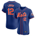 Davalo NY.Mets #12 Francisco Lindor Player Royal Limited Elite Home Stitched Jerseys