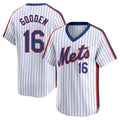 Davalo NY.Mets #16 Dwight Gooden Player White Cooperstown Collection T-shirt Game Stitched Jerseys