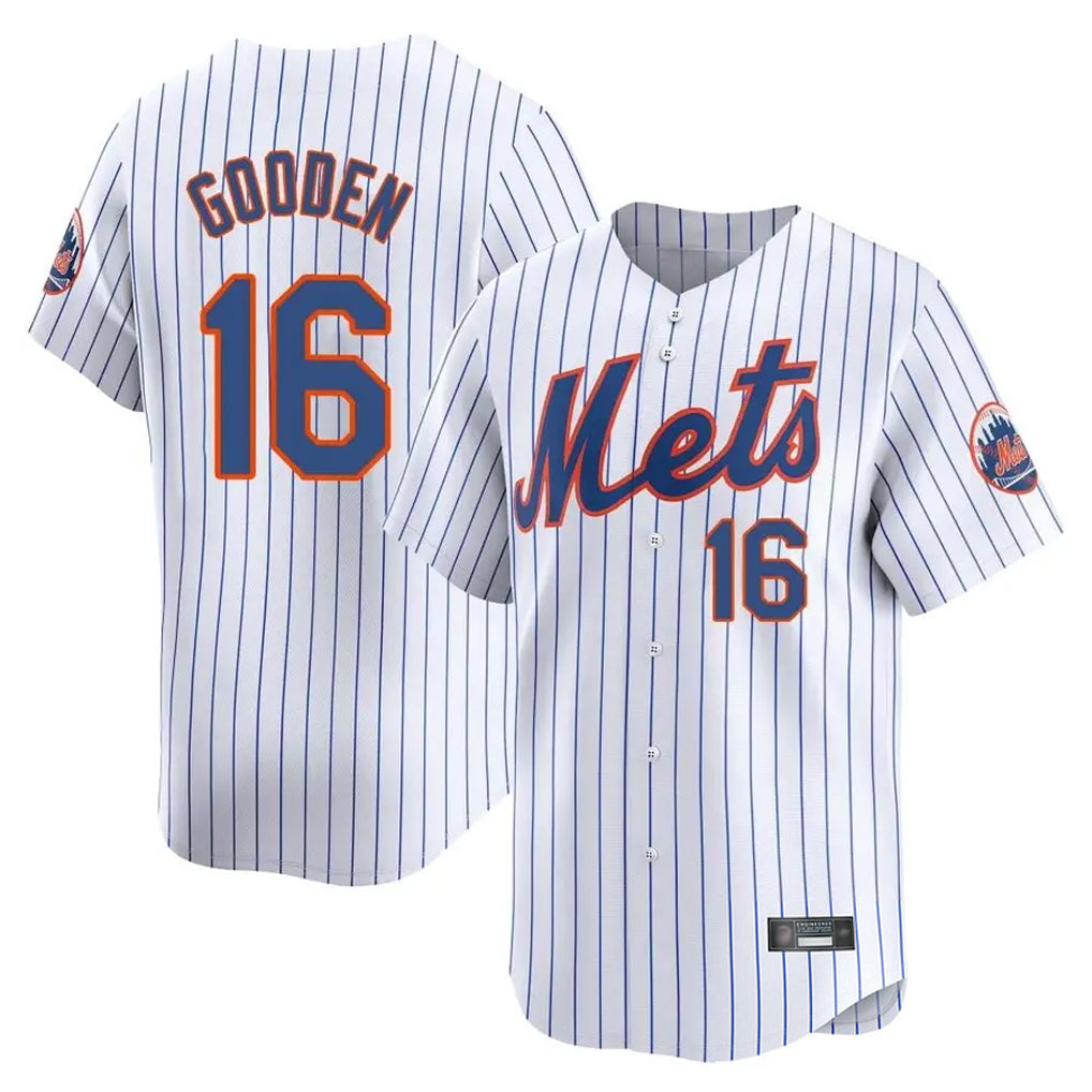 Davalo NY.Mets #16 Dwight Gooden Player White Home Limited Stitched Jerseys
