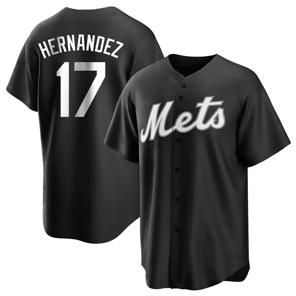 Davalo NY.Mets #17 Keith Hernandez Player Black Home Game Stitched Jerseys