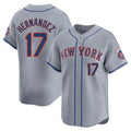 Davalo NY.Mets #17 Keith Hernandez Player Gray Road Limited Home Stitched Jerseys