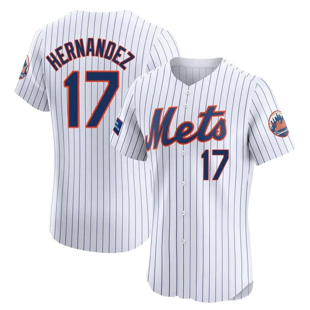 Davalo NY.Mets #17 Keith Hernandez Player White Home Limited Elite Stitched Jerseys
