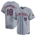 Davalo NY.Mets #18 Darryl Strawberry Player Gray Road Limited Home Stitched Jerseys