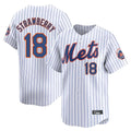 Davalo NY.Mets #18 Darryl Strawberry Player White Home Limited Stitched Jerseys