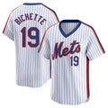 Davalo NY.Mets #19 Bo Bichette Player White Cooperstown Collection T-shirt Game Stitched Jerseys