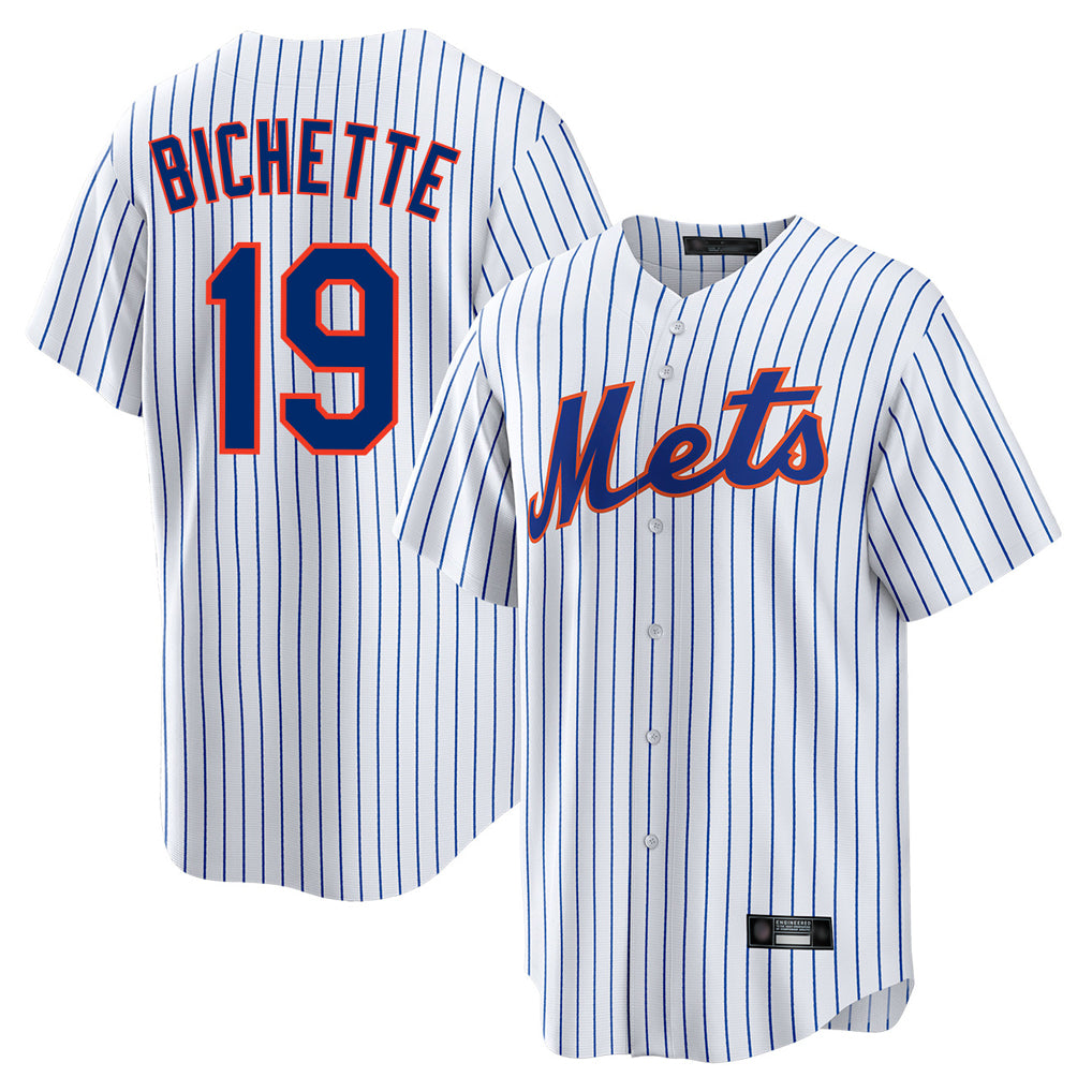 Davalo NY.Mets #19 Bo Bichette Player White Home Replica Stitched Jerseys