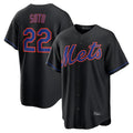 Davalo NY.Mets #22 Juan Soto Player Black Alternate Home Game Stitched Jerseys