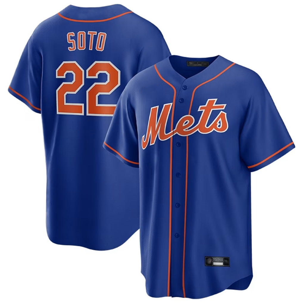 Davalo NY.Mets #22 Juan Soto Player Royal Home Game Stitched Jerseys