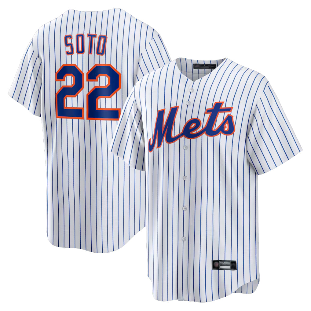 Davalo NY.Mets #22 Juan Soto Player White Home Game Stitched Jerseys