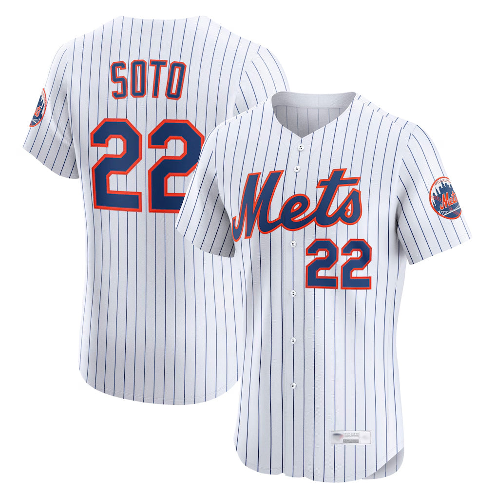 Davalo NY.Mets #22 Juan Soto Player White Home Limited Elite Stitched Jerseys