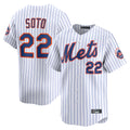 Davalo NY.Mets #22 Juan Soto Player White Home Limited Stitched Jerseys