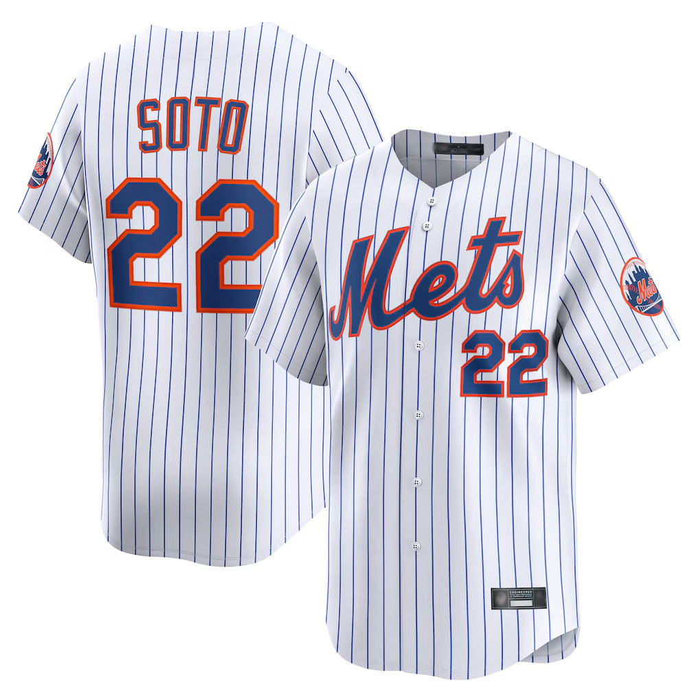 Davalo NY.Mets #22 Juan Soto Player White Home Limited Stitched Jerseys