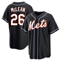 Davalo NY.Mets #26 Nolan McLean Player Black Fashion Out Game Stitched Jerseys